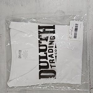 Duluth Womens XL Cotton/Spandex Vneck NoYank White Short Sleeve
